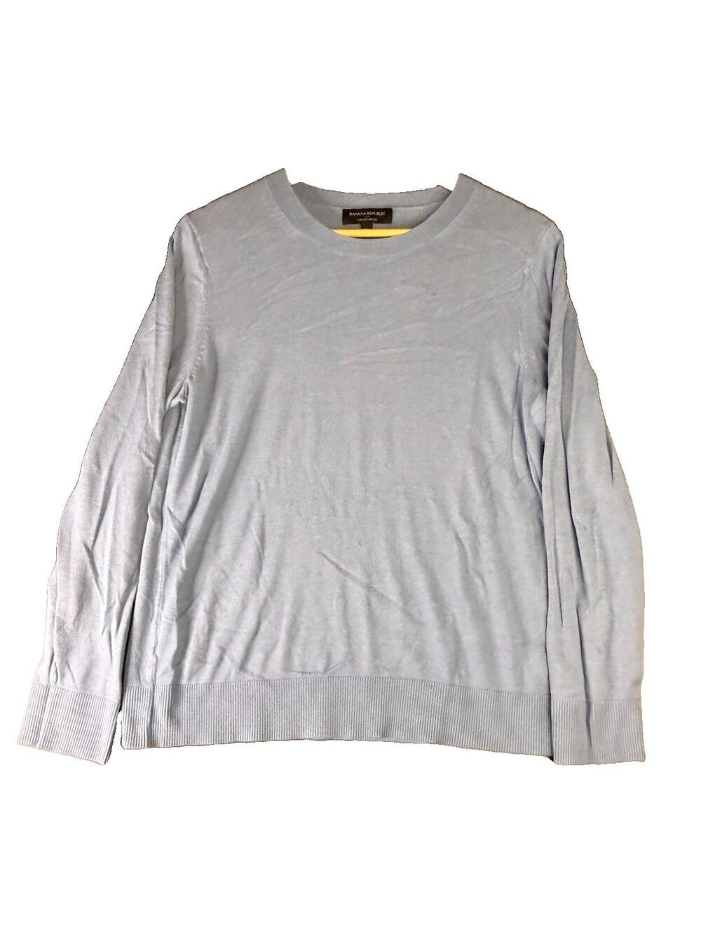 Banana Republic Forever Sweater Women’s L Blue Crewneck Long Sleeve Pullover